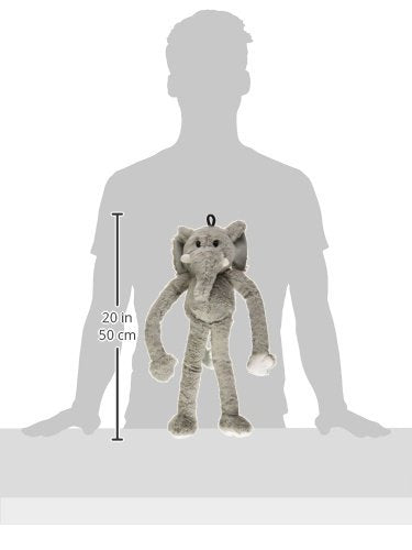 Swingin Safari 19-Inch Large Plush Dog Toy with Extra Long Arms and Legs with Squeakers