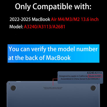 Teryeefi Glitter Case for MacBook Air 13 Inch M4 M3 M2 Chip Release 2022-2024 2025 fits Model A2681/A3113/A3240, Hard Shell Case with Keyboard Cover for MacBook Air 13.6 inch, Sparkly Rose Pink