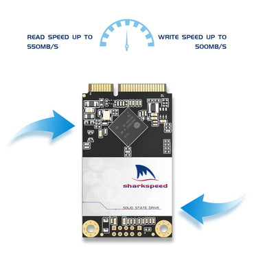 SSD mSATA 2TB SHARKSPEED Plus Internal Mini SATA SSD Drive 3D NAND Solid State Drive for Mini PC Notebooks Tablets PC(mSATA 2TB)