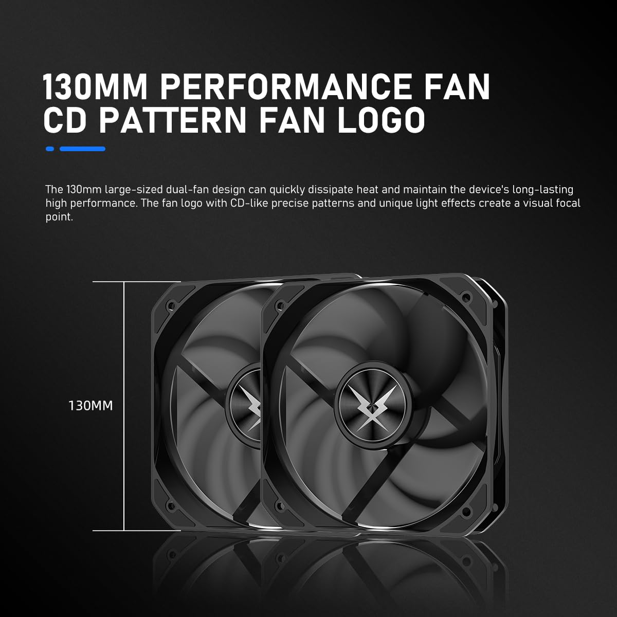 RUIX GT820 CPU-Luftkühler, 8 Heatpipes, Dual-Tower, 130-mm-PWM-Lüfter, 240 W TDP, für AMD AM4 AM5/Intel LGA 1851/1700/1200/115X, Schwarz – ohne Beleuchtung