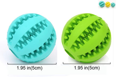 Sunglow 2 Pack Dog Toy Ball,Nontoxic Bite Resistant Teething Toys Balls for Small/Medium/Large Dog and Puppy Cat, Dog Pet Food Treat Feeder Chew Tooth Cleaning Ball Exercise Game IQ Training
