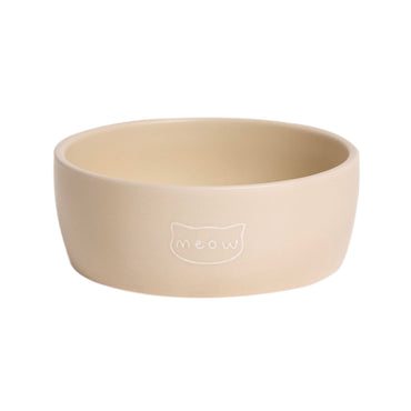 Pearhead Ceramic Bowl, Holds 2 Cups, Cute Whisker-Friendly Dish with Cat Face Design, Non-Slip, Microwave and Dishwasher Safe, Small/Medium