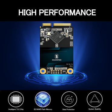 S SHARKSPEED mSATA SSD 1 TB SATA 3 6 Gb/s 3D NAND Mini Internes Solid-State-Laufwerk für Laptop PC Desktop (mSATA, 1 TB)