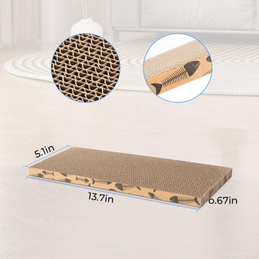 Roadtofree Mini Cat Scratching Board Small Cat Scratcher Cardboard Cat Scratchers for Indoor Cat Cardboard Scratcher(2pcs)