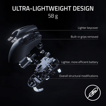 Razer Viper V2 Pro HyperSpeed Wireless Gaming Mouse: 58g Ultra Lightweight - Optical Switches Gen-3-30K DPI Optical Sensor w/On-Mouse Controls - 90 Hour Battery - USB Type C Cable Included - Black