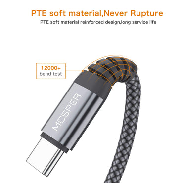 Short USB C Cable(0.5ft 2-Pack),USB Type C Charger Nylon Braided Fast Charging Cord Compatible iPhone 16/15 Pro/15 Pro Max Samsung Galaxy S10+ S9 S8 Plus,Note 9 8,LG G6 G7 V35,Pixel 2 XL