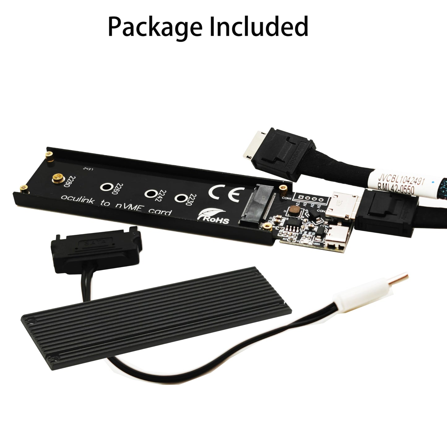 Sintech Oculink SFF-8611/8612 M.2 (NGFF) NVMe SSD externes Gehäuse mit Oculink 50 cm Kabel, kompatibel mit SteamDeck GDP Thinkbook 14+/16+ UM780 XTX AOOSTAR Mini-PC