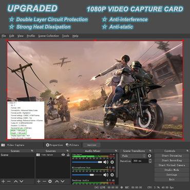 4K HDMI zu USB 2.0 Videoaufnahmekarte, 1080P Cam Link Karte, Spielaufnahmekartenadapter, Bildschirmaufnahmegerät für Streaming, Gaming, Videokonferenzen, Unterricht und Live-Übertragungen