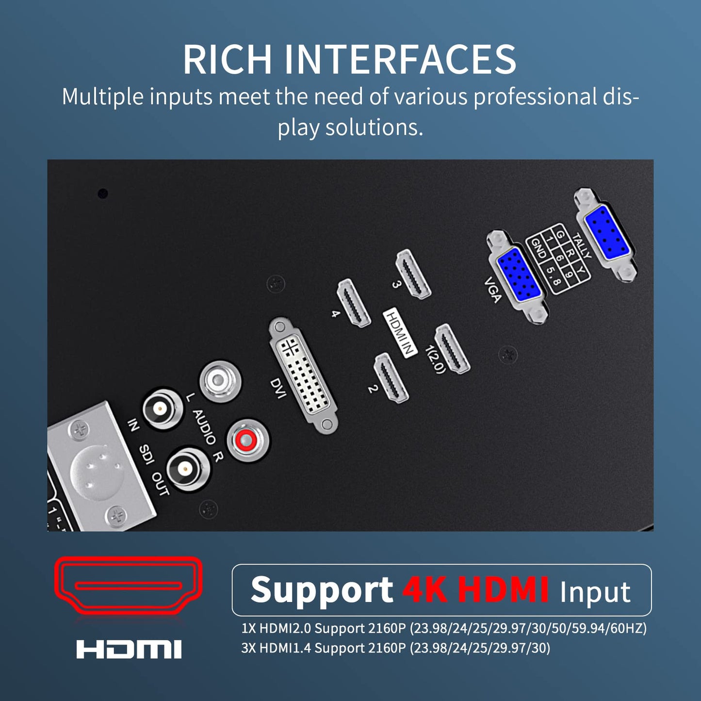 SEETEC 4K280-9HSD-CO 27 Zoll 4K Ultra-HD-Auflösung Tragbarer Broadcast-Regiemonitor