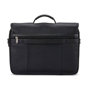 Samsonite Classic Leather Flapover, Black, One Size