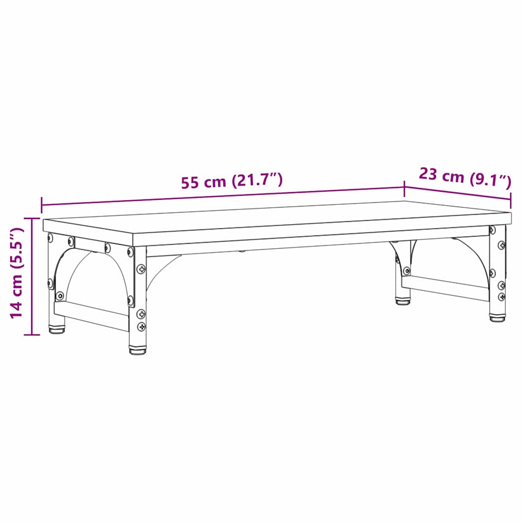 Monitor Halterung Altholz 55 x 23 x 14 cm Holzwerkstoff