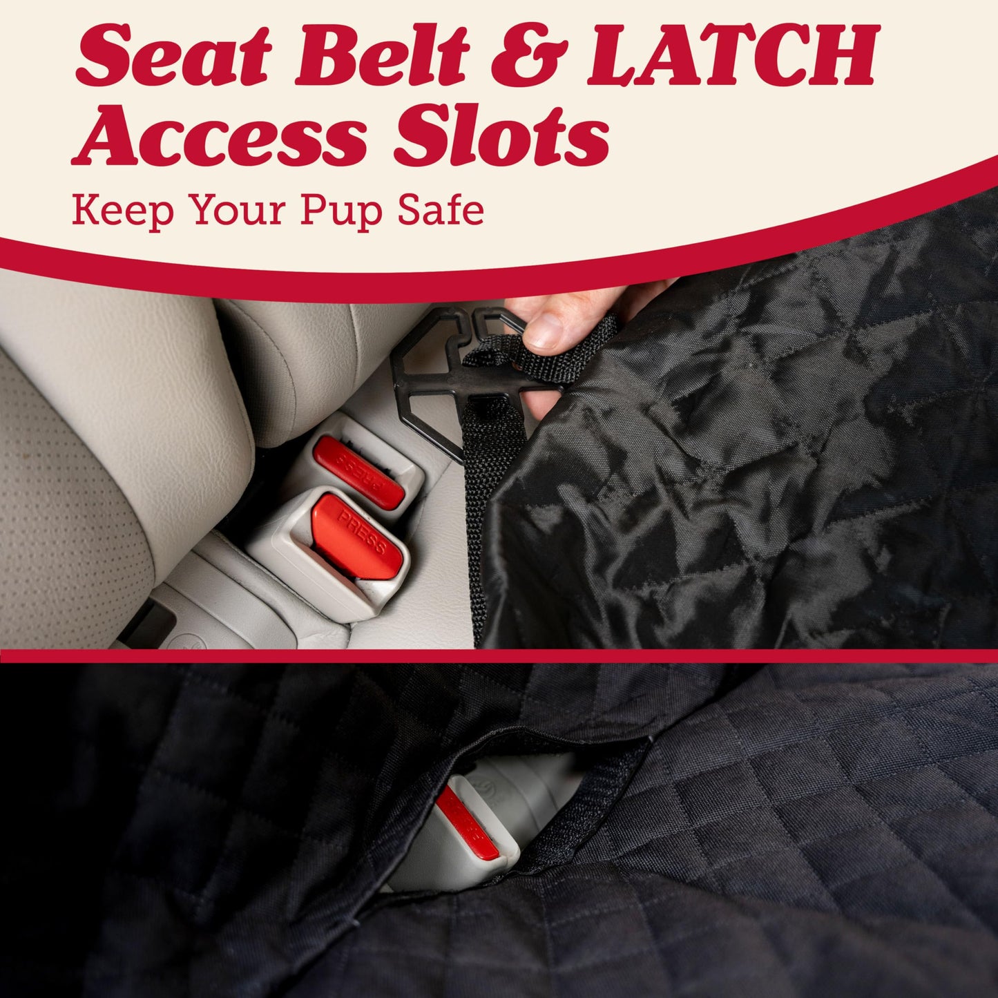 Lusso Gear Dog Car Seat Cover - Waterproof Non-Slip Car Back Seat Protector - Rear Car Seat Cover for Dogs - Universal Fit for Sedans Trucks SUVs - Scratchproof Backseat Car Cover - Machine Washable