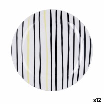 Flacher Teller Bidasoa Zigzag Bunt aus Keramik Ø 26,5 cm (12 Stück)