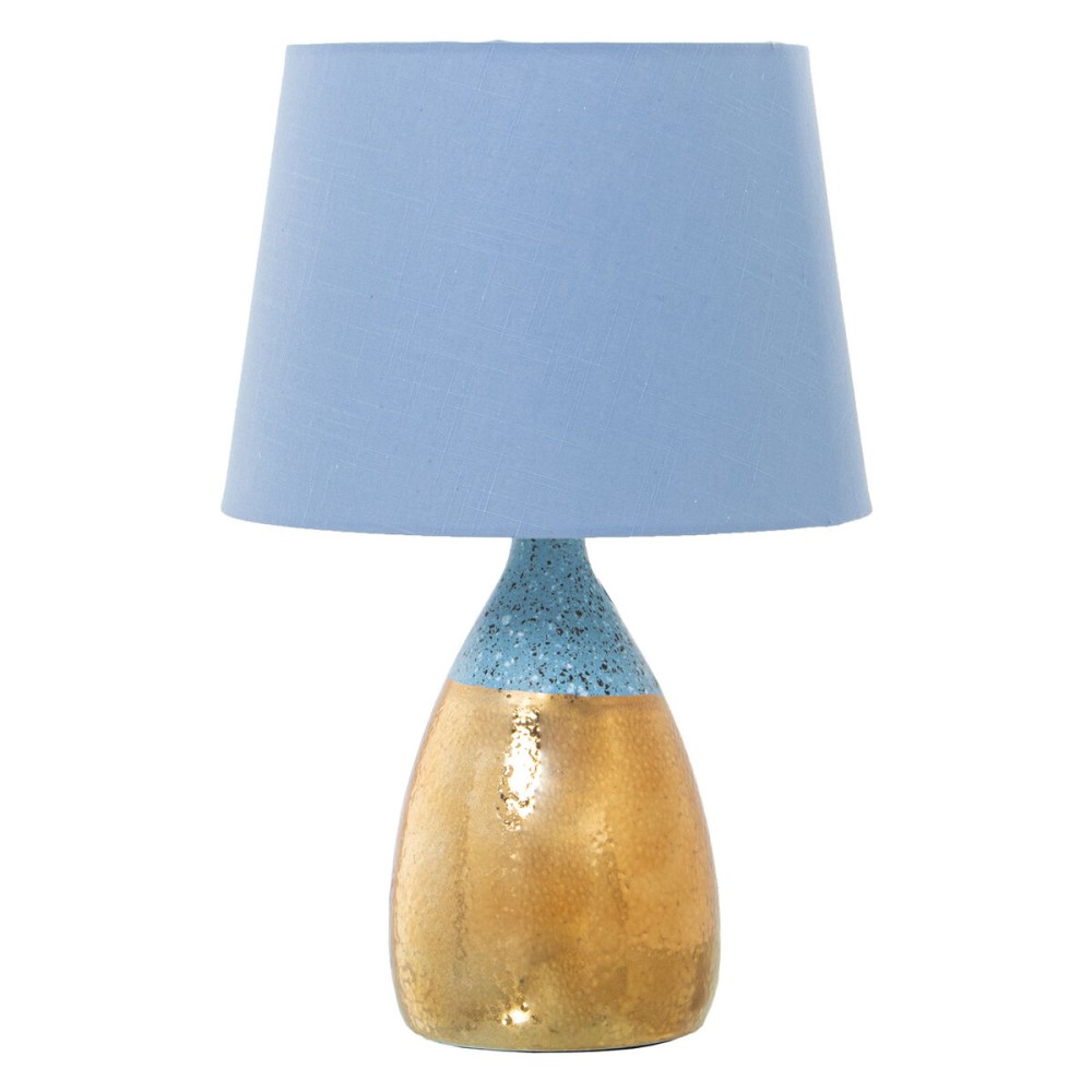 Tischlampe Alexandra House Living Blau Gold aus Keramik 60 W 13 x 26 x 13 cm