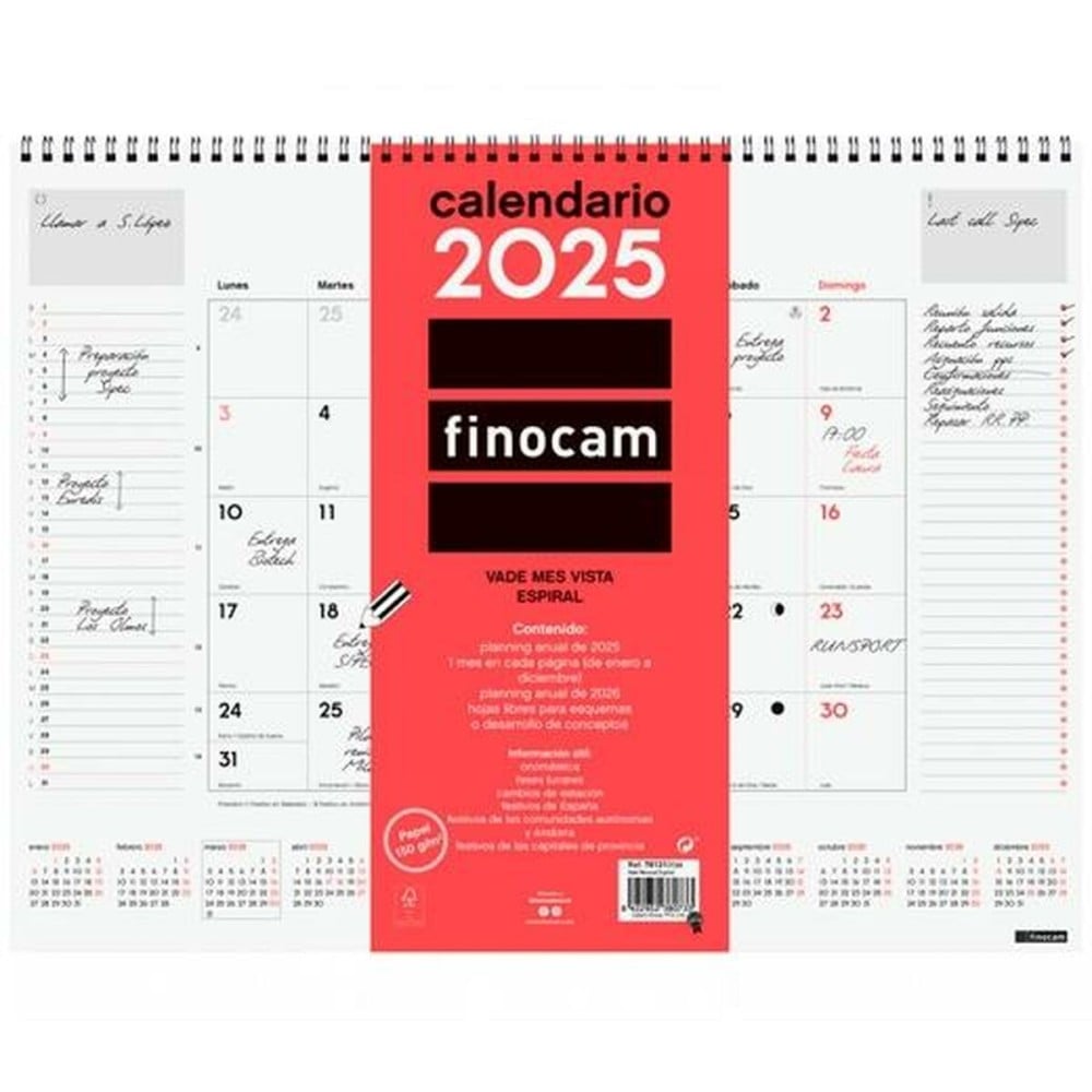 Tischkalender Finocam Papier 42 x 31 cm 2025