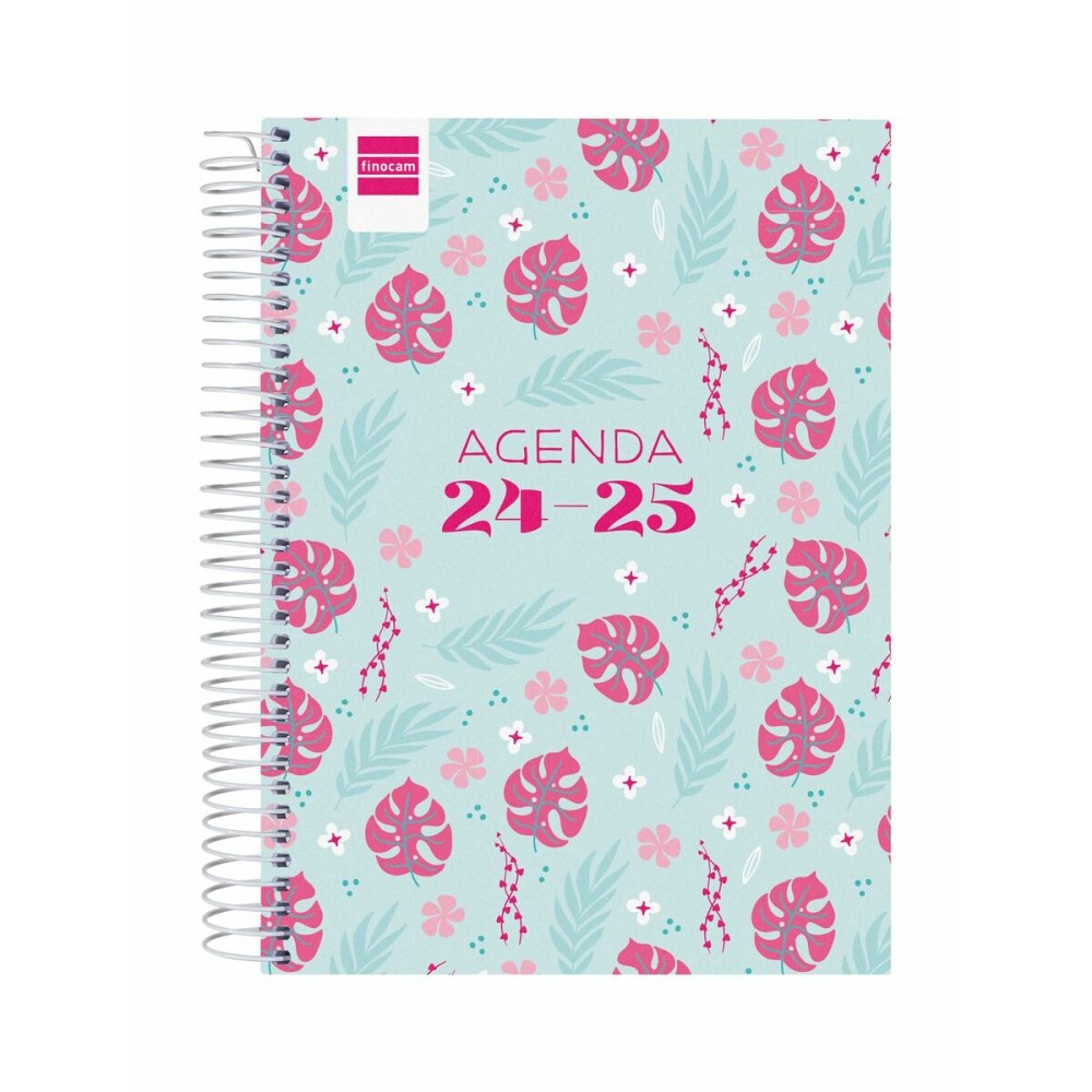 Agenda Finocam COOL Multicouleur quarto 15,5 x 21,2 cm 2024-2025 Floral