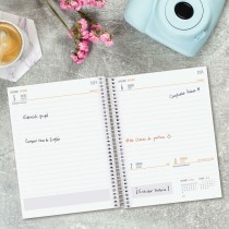 Agenda Finocam COOL Multicouleur quarto 15,5 x 21,2 cm 2024-2025 Floral