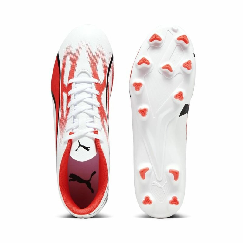 Chaussures de Football pour Adultes Puma Ultra Play FG/AG Blanc Rouge