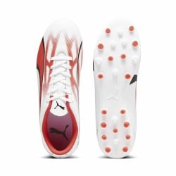 Chaussures de Football pour Adultes Puma Ultra Play MG Blanc Rouge