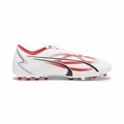 Chaussures de Football pour Adultes Puma Ultra Play MG Blanc Rouge