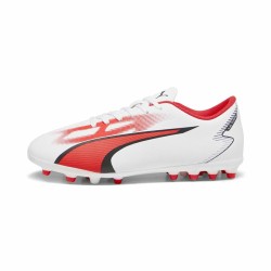 Chaussures de foot pour Enfants Puma Ultra Play MG Blanc Rouge