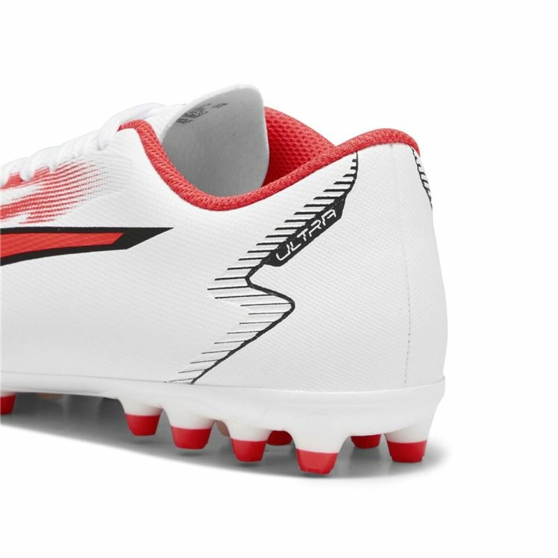 Chaussures de foot pour Enfants Puma Ultra Play MG Blanc Rouge