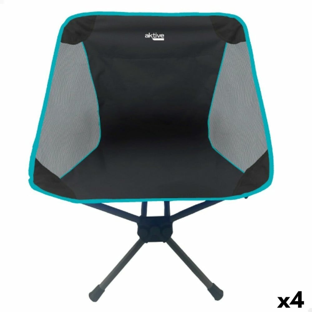 Chaise de camping pliante Aktive 58 x 66 x 46 cm (4 Unités)