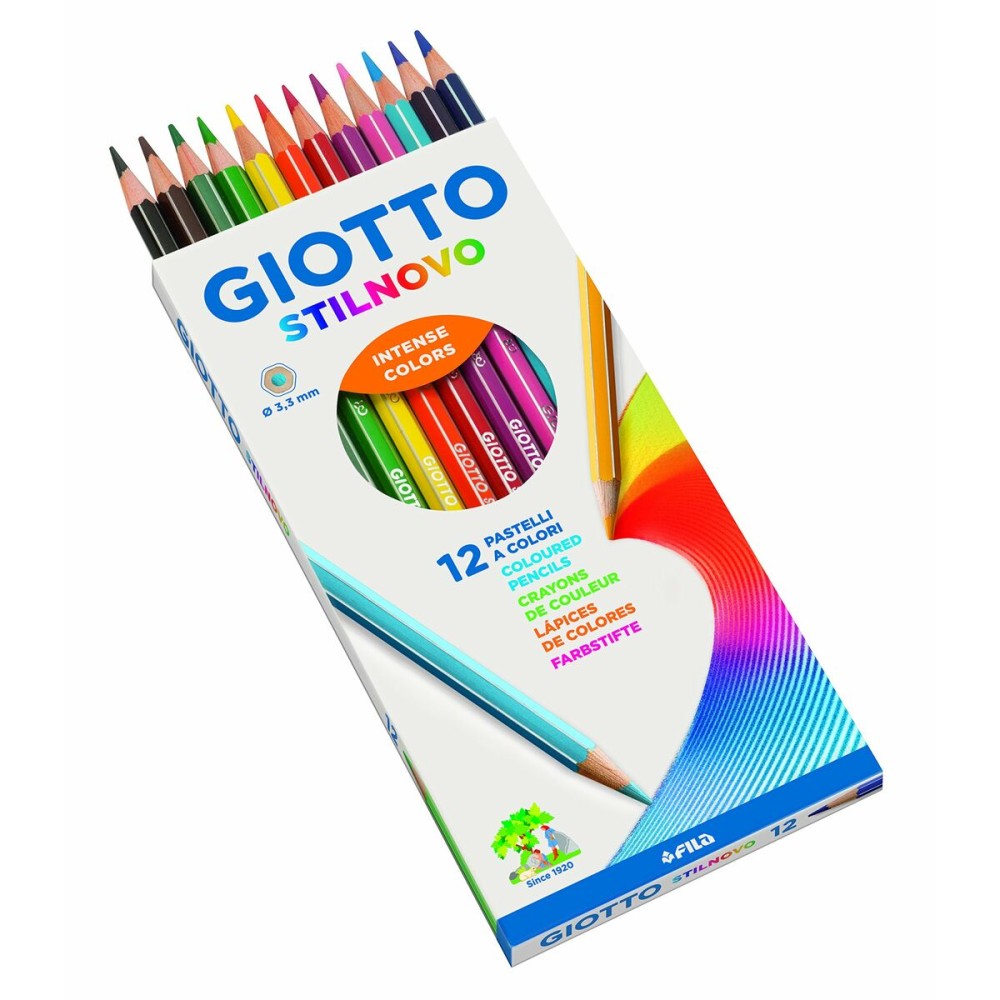 Crayons de couleur Giotto Stilnovo Multicouleur 12 Pièces