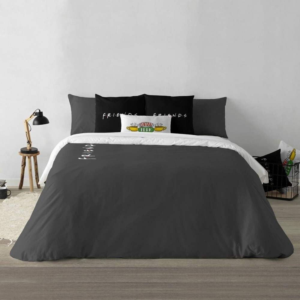 Housse de Couette Friends Friends Gris Anthracite 260 x 240 cm