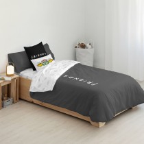 Housse de Couette Friends Friends Gris Anthracite 260 x 240 cm