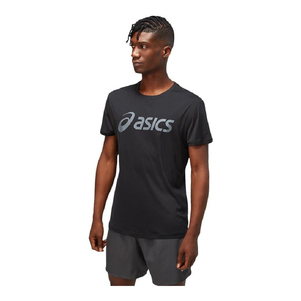 Herren Kurzarm-T-Shirt Asics Core Schwarz