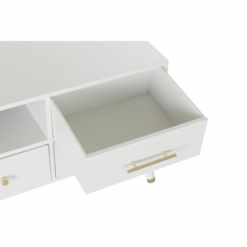 Meubles de télévision DKD Home Decor Blanc Métal MDF (140 x 52 x 40 cm)