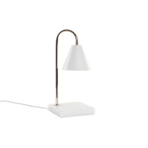 Desk lamp DKD Home Decor Golden White (15 x 15 x 33 cm)