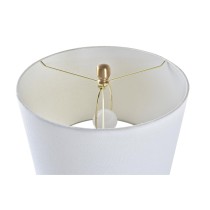 Tischlampe DKD Home Decor 36 x 36 x 64 cm Kristall Gold Metall Durchsichtig Weiß 220 V 50 W