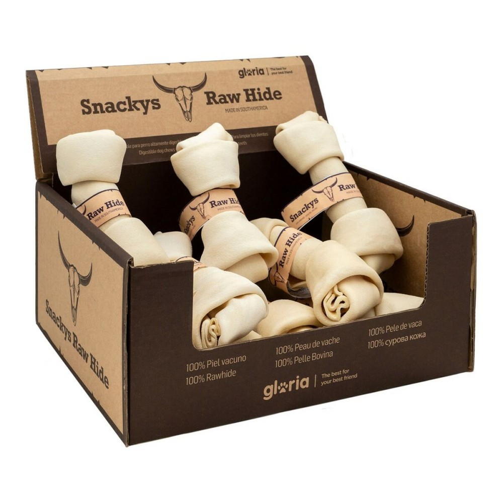 Snack pour chiens Gloria Snackys Rawhide 15-17 cm Nœud 10 Unités