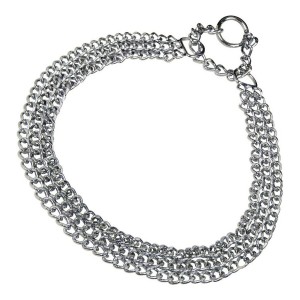 Collier pour Chien Hs Sprenger Argenté 2 mm Triple Maillons (55 cm)