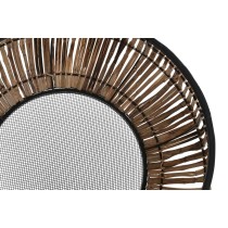 Blumentopfset DKD Home Decor Schwarz natürlich Metall Rattan karriert Bali 50 x 50 x 25,4 cm (2 Stück)