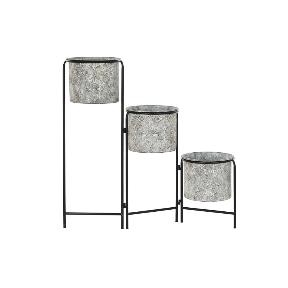 Cache-pot DKD Home Decor Gris Métal (82 x 25 x 81 cm)