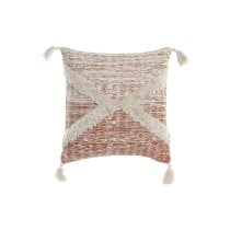 Coussin DKD Home Decor Beige Orange 45 x 10 x 45 cm Frange