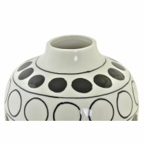 Vase DKD Home Decor Porcelaine Noir Blanc Moderne Cercles 16 x 16 x 18 cm