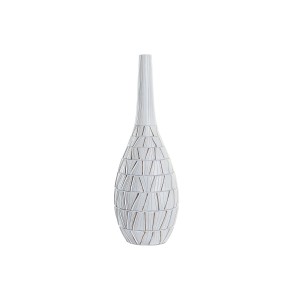 Vase DKD Home Decor Weiß Harz Moderne (18 x 18 x 50 cm)