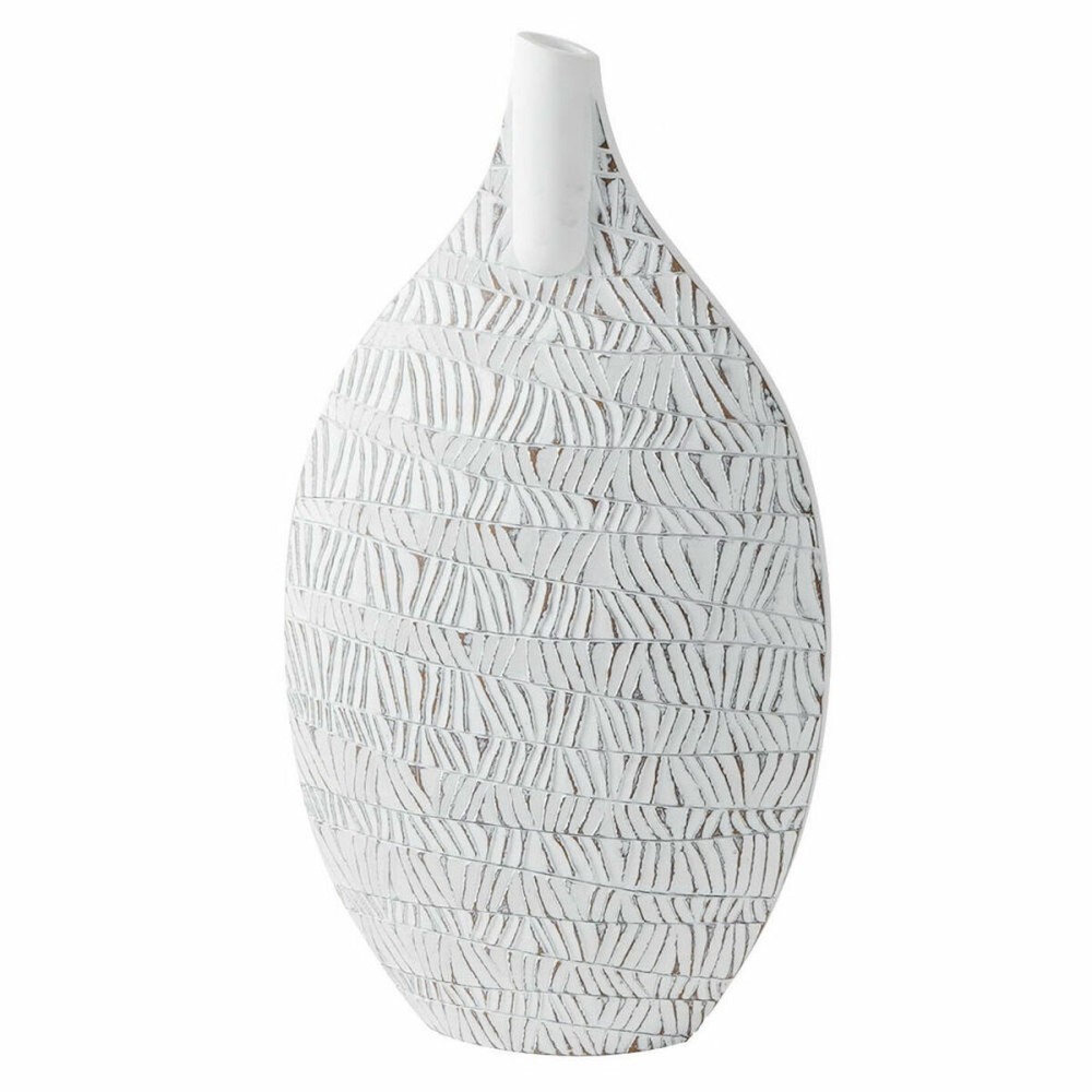 Vase DKD Home Decor Weiß Harz Moderne 32 x 13 x 57 cm