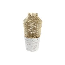 Vase DKD Home Decor Grau Gold Metall Moderne 25 x 25 x 48 cm