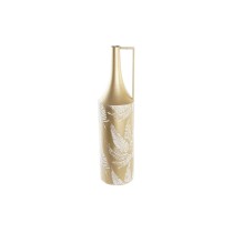 Vase DKD Home Decor Golden Metal Cream Tropical Leaf of a plant (21 x 21 x 81 cm)