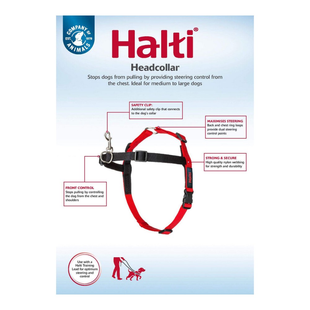 Hundegeschirr Company of Animals Halti Schwarz/Rot S (36-64 cm)