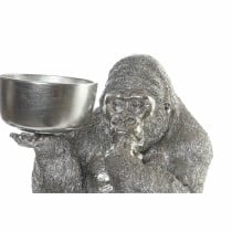 Deko-Figur DKD Home Decor Silberfarben Harz Gorilla (32 x 26,5 x 36 cm)