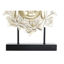 Decorative Figure DKD Home Decor 27 x 8 x 33,5 cm Black Golden Buddha Oriental (2 Units)