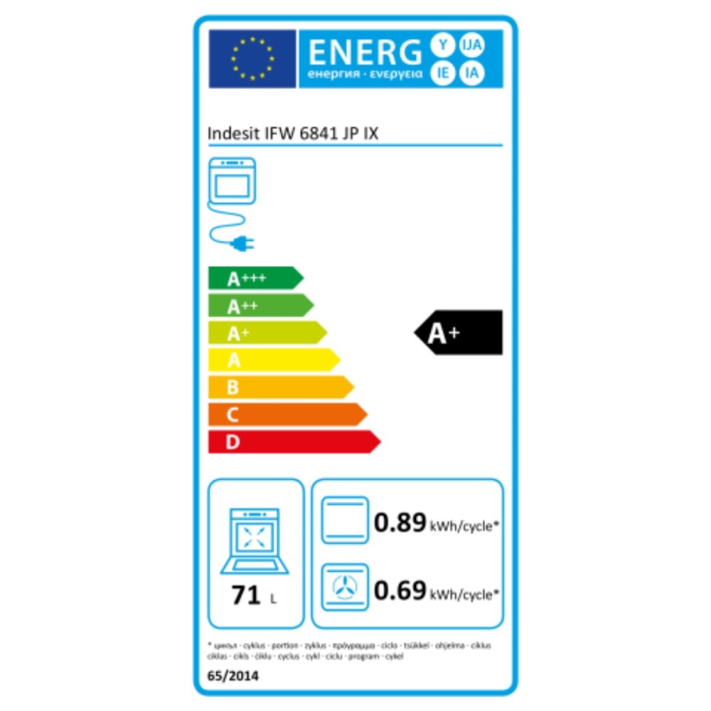 Four à pyrolyse Indesit IFW6841JPIX 3300W 71 L