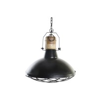 Ceiling Light DKD Home Decor 52 x 52 x 57 cm Black Brown Iron Mango wood 50 W