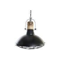 Deckenlampe DKD Home Decor 52 x 52 x 57 cm Schwarz Braun Eisen Mango-Holz 50 W